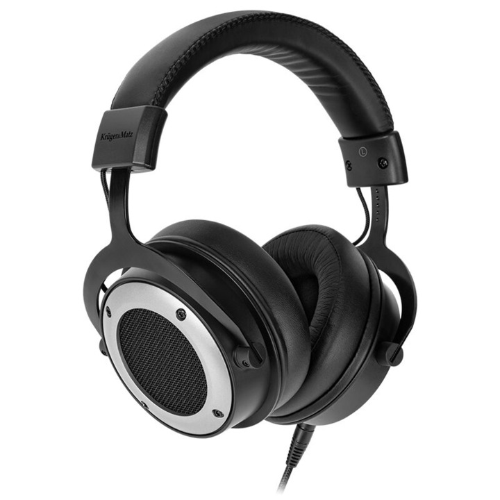 Casti cu fir pentru studio, Dimensiune difuzor 50 mm, conectivitate Jack, Negru/Gri, Impedanta 32 Ohm, Magnet neodim