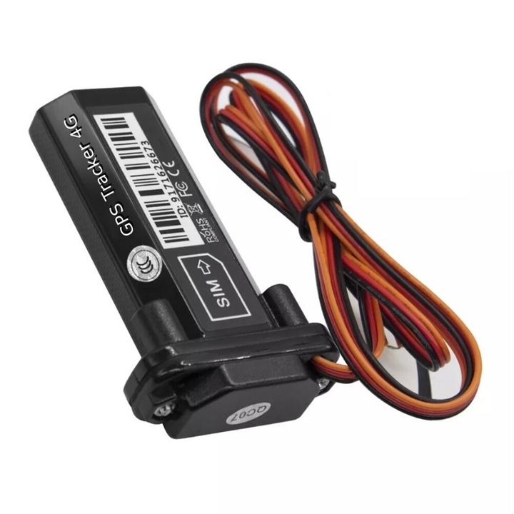 4G авто GPS тракер 1TECH A767OF, Проследяване в реално време, Работа със SIM карта, Черен