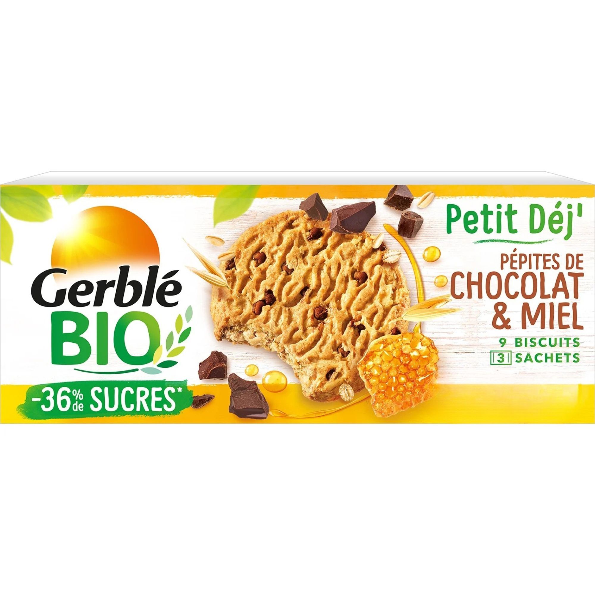 Biscuiti cu pepite si ciocolata Eco Gerble, 132g