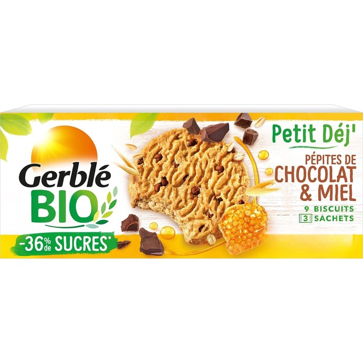 Biscuiti cu pepite si ciocolata Eco Gerble, 132g