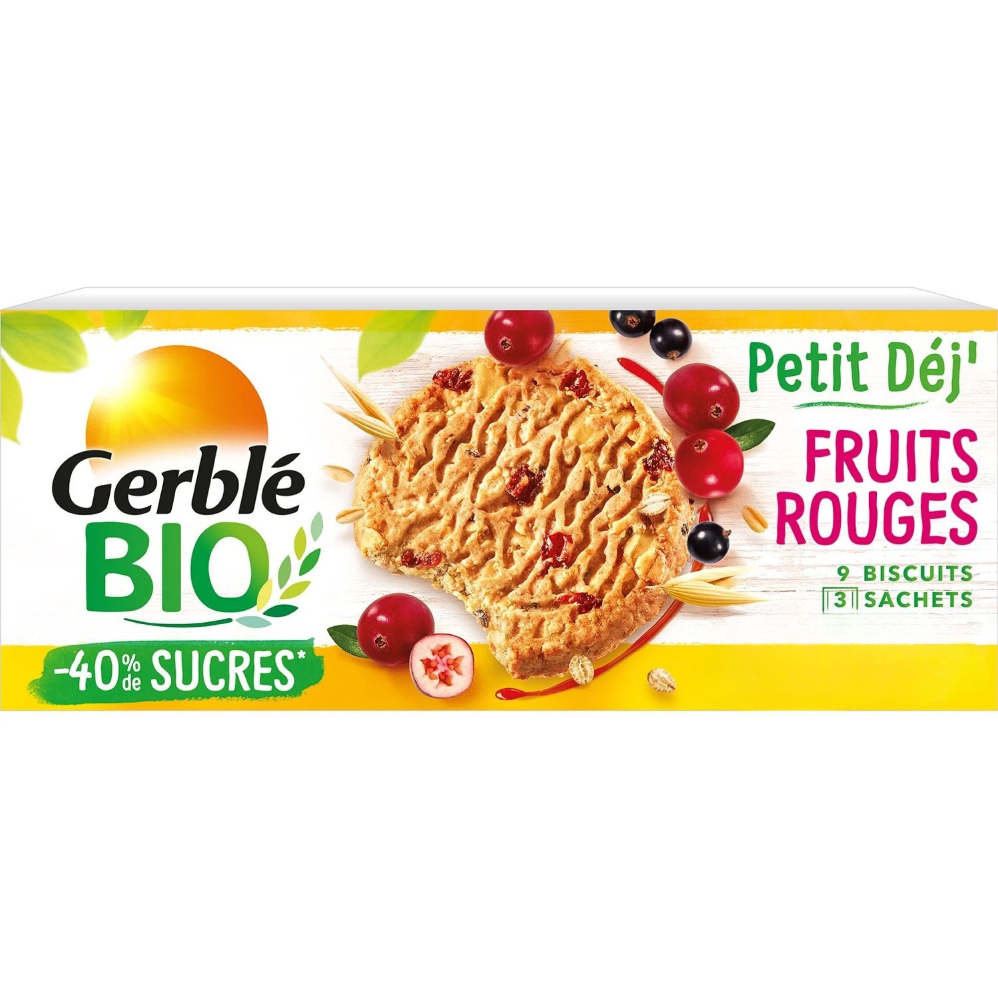 Biscuiti mic dejun cu fructe de padure, Eco Gerble, 132g