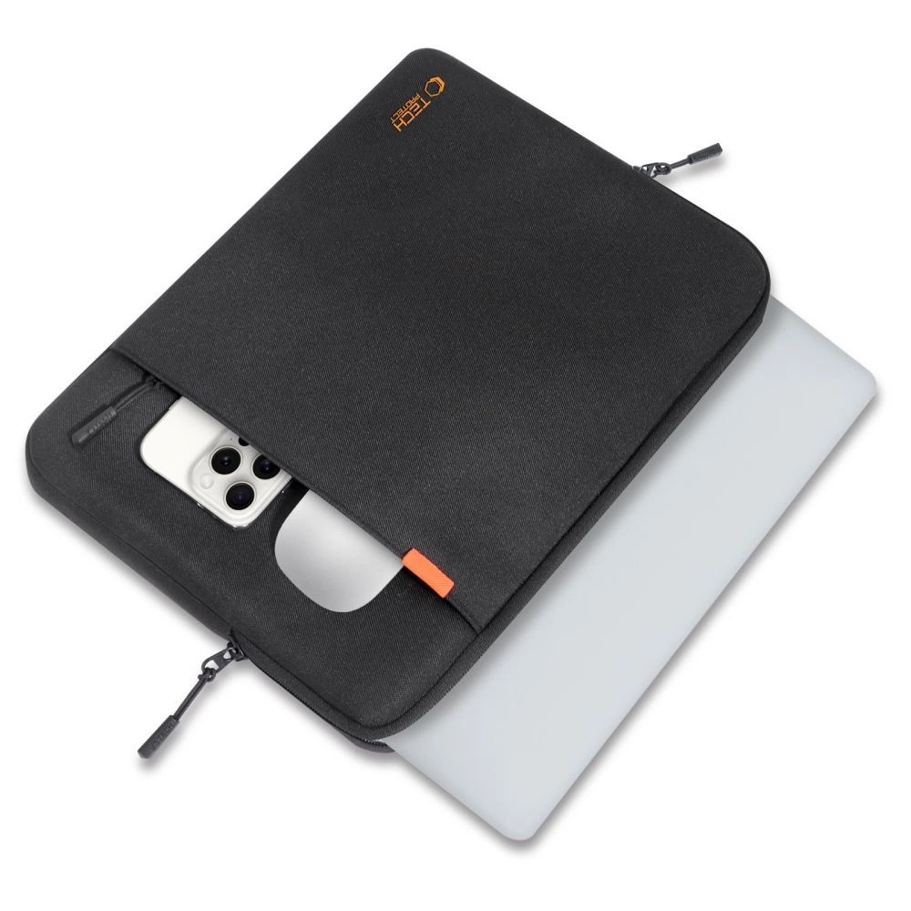 Husa laptop Tech-Protect Defender, 15-16 inch, negru
