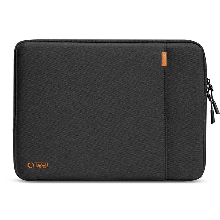 Husa laptop Tech-Protect Defender, 13-14 inch, negru