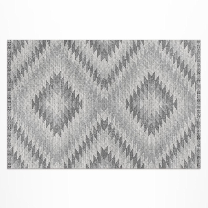 Covor pentru terasa, Wallfluent, ornamentale turcesti, Gri, 120x180 cm, 010260370040000019860