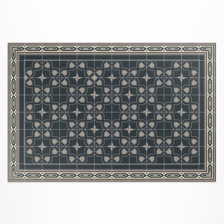 Covor pentru terasa, Wallfluent, Stele geometrice, Gri, 120x180 cm, 010260370040000020208