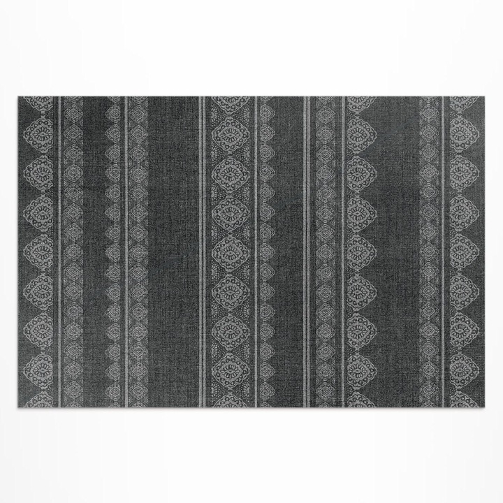 Covor de terasa, Wallfluent, Model oriental, Gri, 120x180 cm, 010260370040000020075