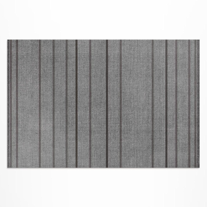 Covor de exterior pentru terasa, Wallfluent, Dungi gri, Gri, 60x90 cm, 010260370010000020034