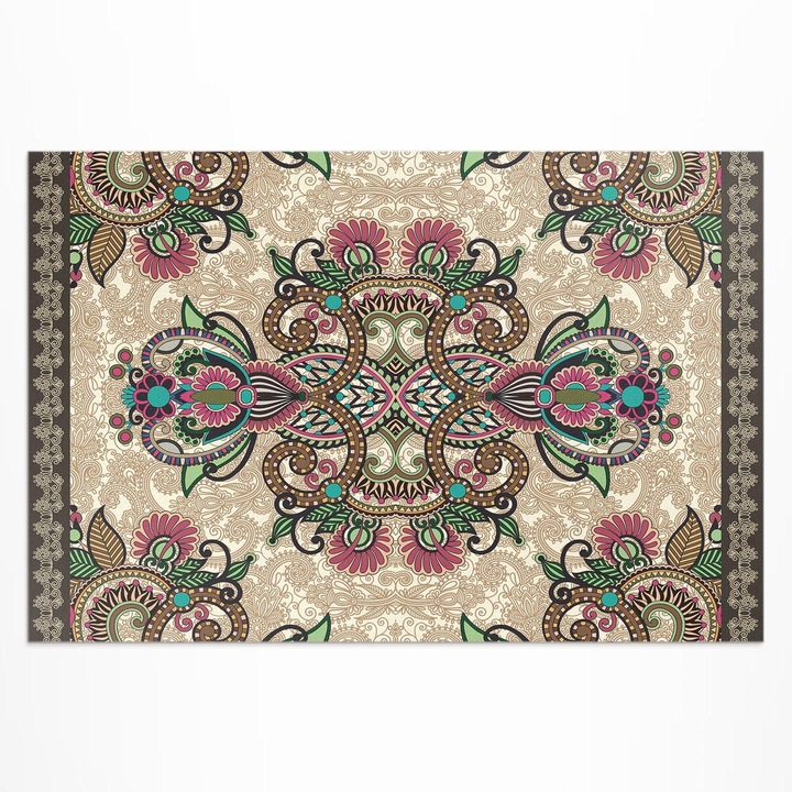 Covor de exterior pentru terasa, Wallfluent, Est clasic, Crem, 120x180 cm, 010260370040000029826