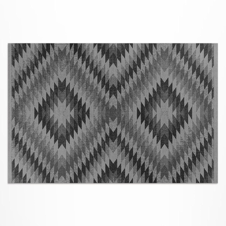 Covor de terasa, Wallfluent, Paralelograme intunecate, Gri, 150x225 cm, 010260370060000020059