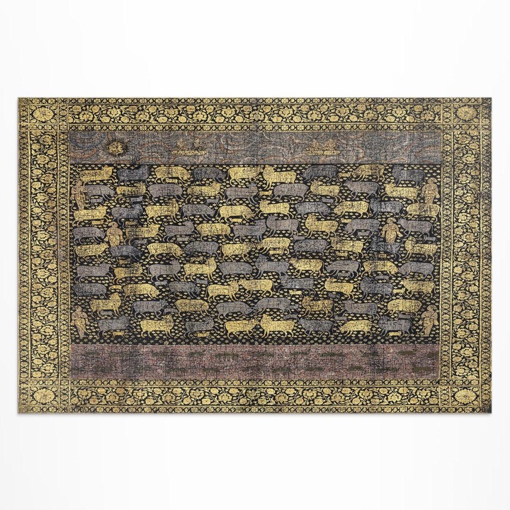 Covor pentru terasa, Wallfluent, Detalii ornamentale, Maro, 120x180 cm, 010260370040000032019