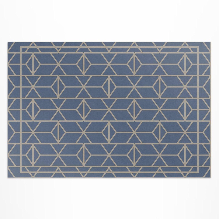 Covor pentru terasa, Wallfluent, Linii regulate, Negru, 120x180 cm, 010260370040000020275