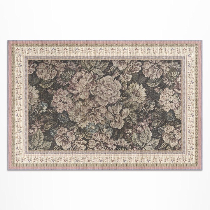 Covor de terasa, Wallfluent, Flori, Maro, 120x180 cm, 010260370040000032006