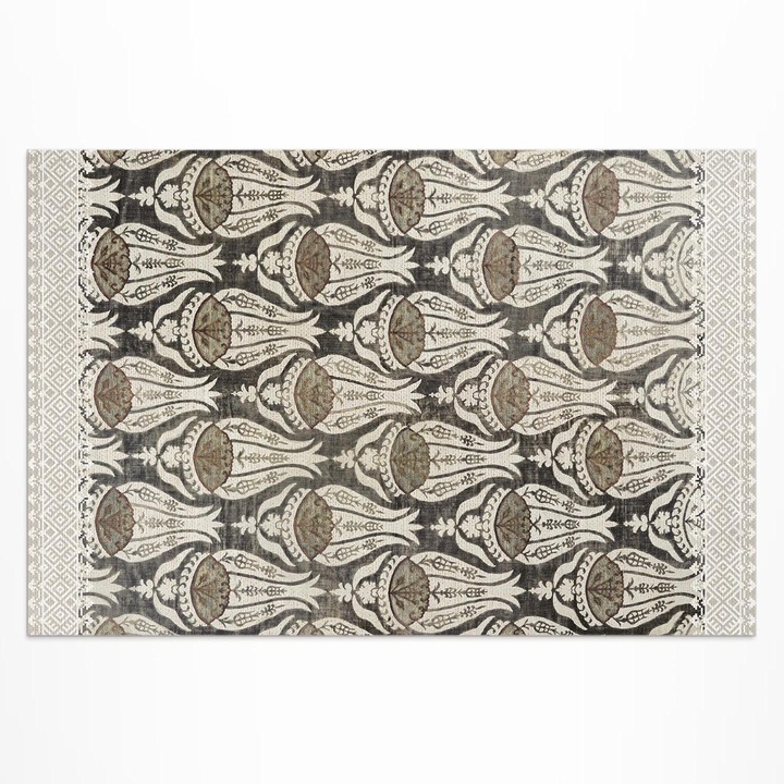 Covor de terasa, Wallfluent, ulcioare cu flori - autor William Morris, Bej, 120x180 cm, 010260370040000033236