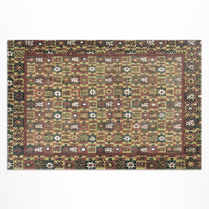 Covor pentru terasa, Wallfluent, Colorat, Maro, 120x180 cm, 010260370040000032028