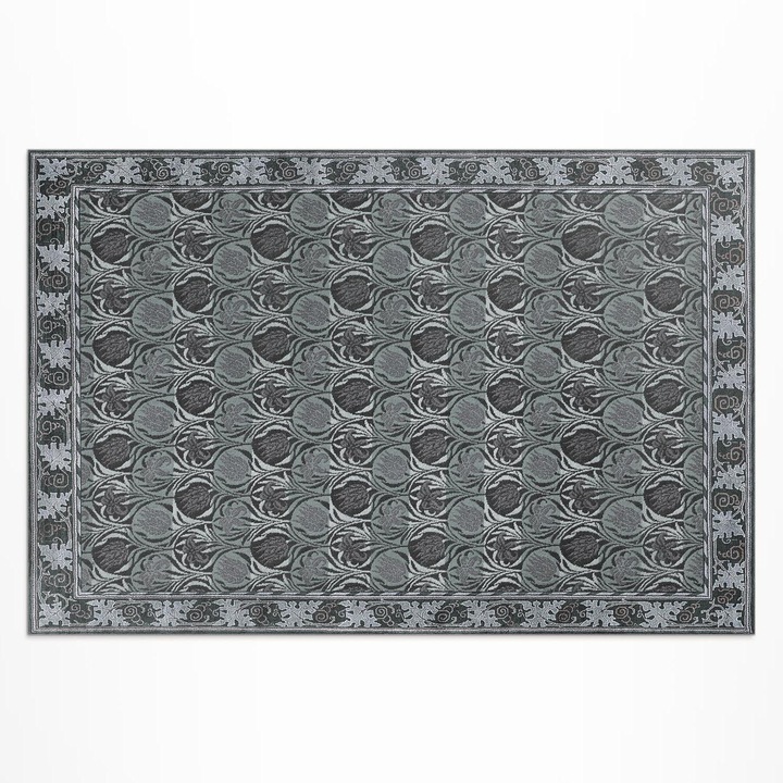 Covor pentru terasa, Wallfluent, Lalea si crin - autorul William Morris, Gri, 120x180 cm, 010260370040000033239