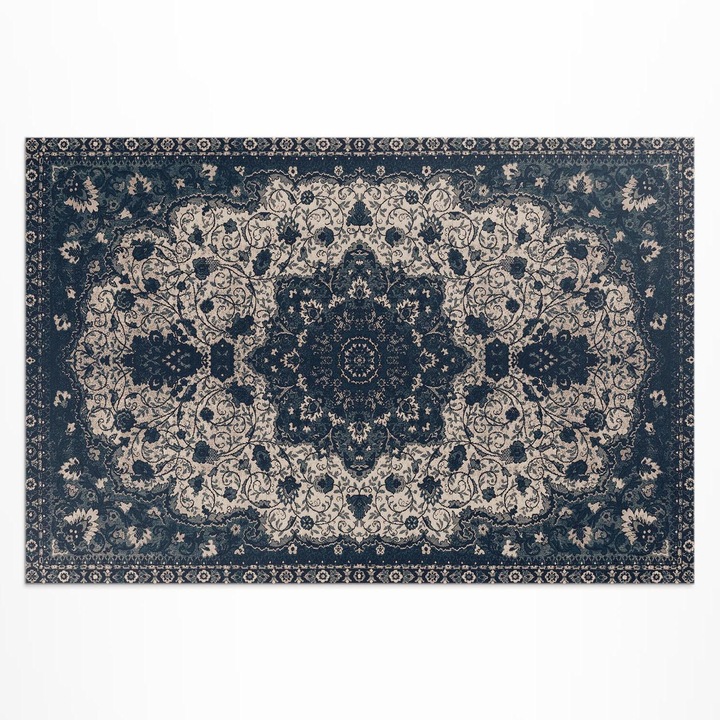 Covor de exterior, Wallfluent, Mandala, Bleumarin, 120x180 cm, 010260370040000033229