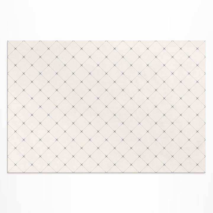 Covor de exterior, Wallfluent, Patrate subtile, Crem, 120x180 cm, 010260370040000033388