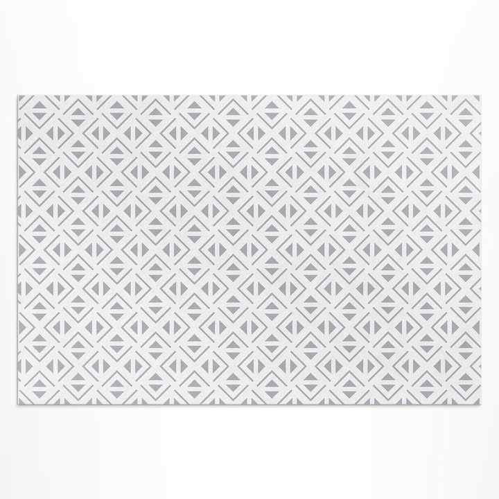 Covor de exterior pentru terasa, Wallfluent, Geometric, Gri, 120x180 cm, 010260370040000033413