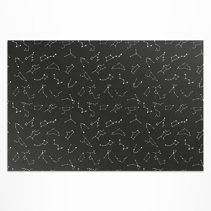 Covor de exterior, Wallfluent, Constelatii, Negru, 120x180 cm, 010260370040000033384