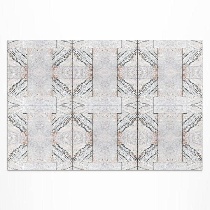 Covor de exterior pentru terasa, Wallfluent, Placi decorative, Gri, 120x180 cm, 010260370040000033457