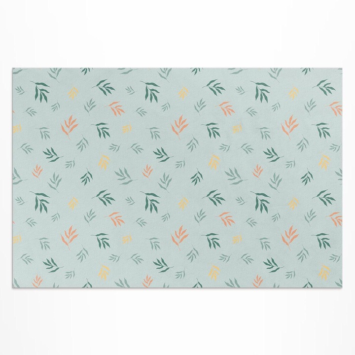 Covor de exterior, Wallfluent, Crengute mici, Bej turcoaz, 60x90 cm, 010260370010000033424