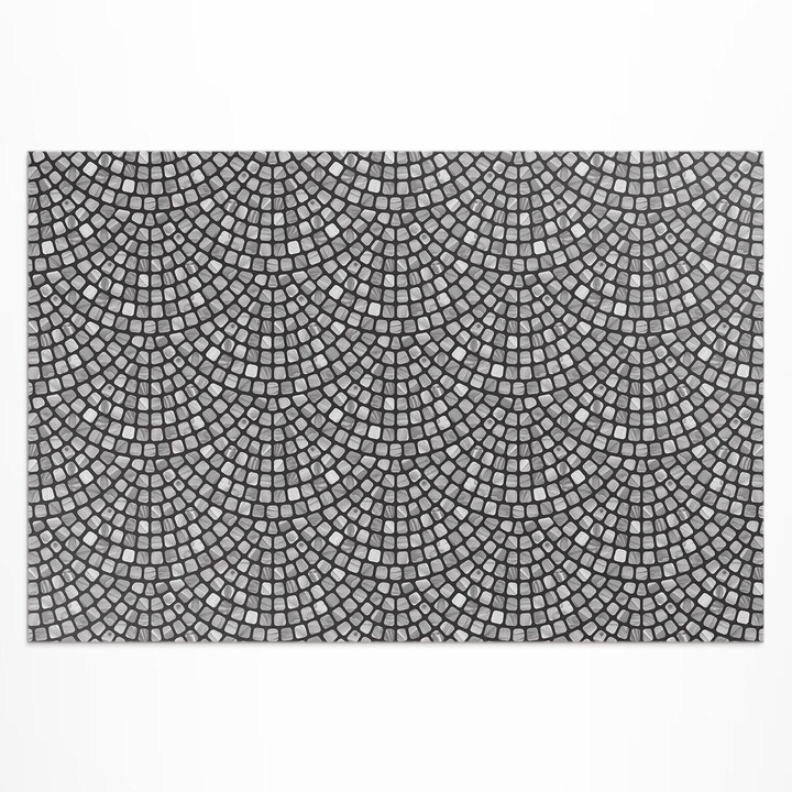 Covor de terasa, Wallfluent, Design din piatra, Gri, 60x90 cm, 010260370010000033545