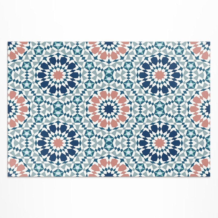 Covor de terasa, Wallfluent, Caleidoscop, Albastru, 120x180 cm, 010260370040000057097