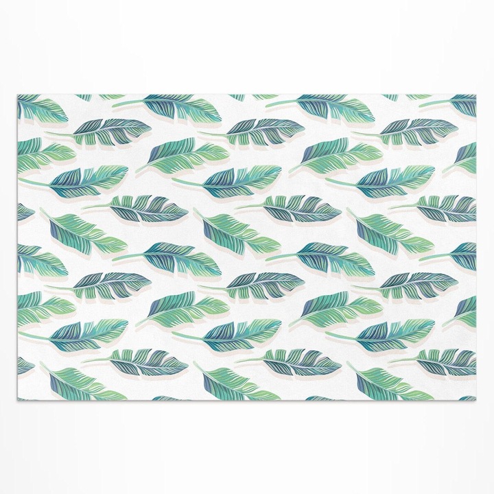 Covor pentru terasa, Wallfluent, Pene Boho, Verde pal, 120x180 cm, 010260370040000057143