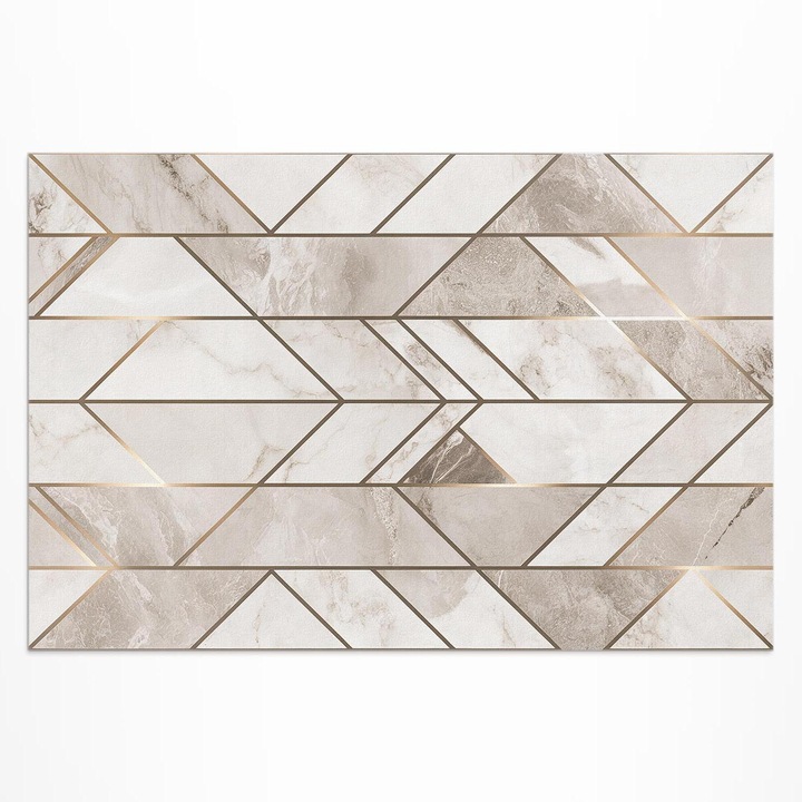 Covor pentru terasa, Wallfluent, Linii regulate, Bej, 120x180 cm, 010260370040000281905