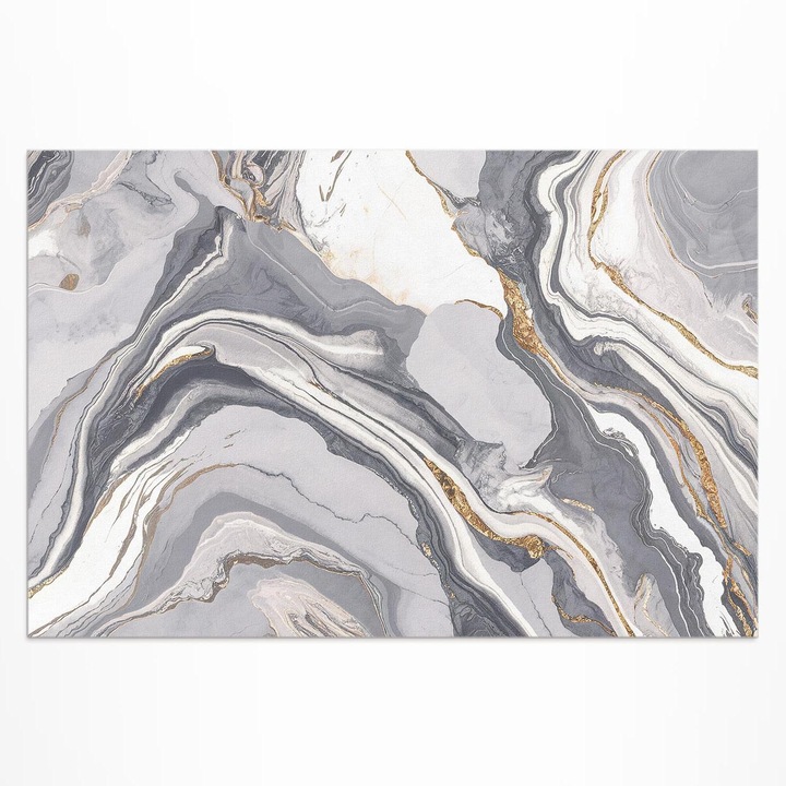 Covor de exterior, Wallfluent, Marmura usoara, Gri, 150x225 cm, 010260370060000281911