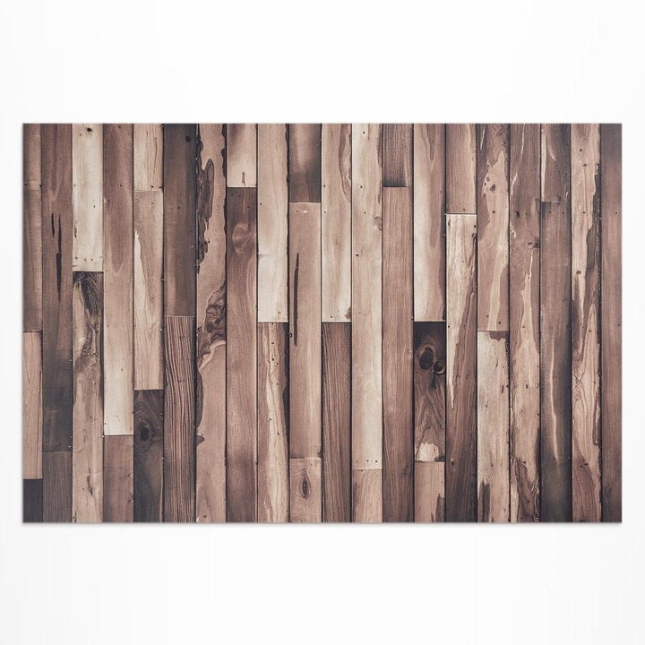 Covor de exterior pentru terasa, Wallfluent, Scanduri naturale, Maro, 60x90 cm, 010260370010000282013