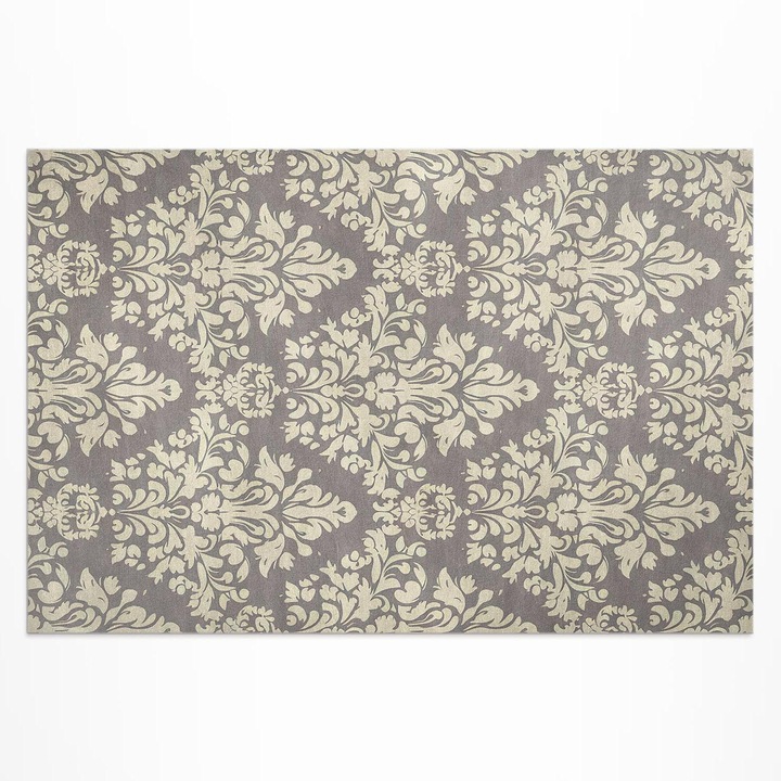Covor pentru terasa, Wallfluent, Motive vegetale, Maro, 60x90 cm, 010260370010000281956