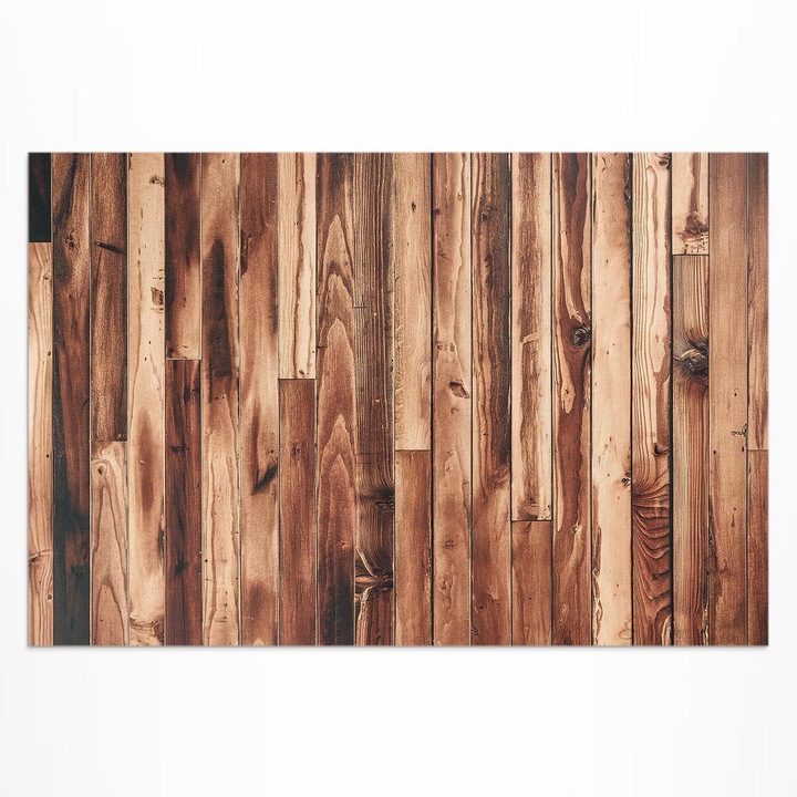 Covor de exterior, Wallfluent, Scanduri de lemn, Maro, 120x180 cm, 010260370040000282012