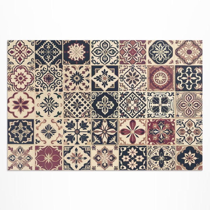 Covor de exterior, Wallfluent, Placi vechi, Crem, 150x225 cm, 010260370060000282022