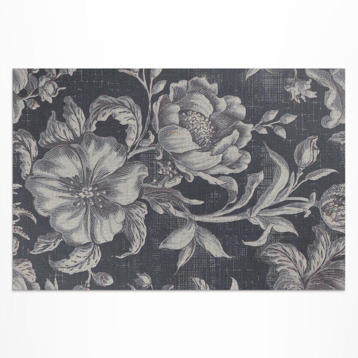 Covor pentru terasa, Wallfluent, Modele romantice, Gri, 120x180 cm, 010260370040000282101