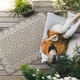 Covor de exterior pentru terasa, Wallfluent, Boho geometric, Maro, 60x90 cm, 010260370010000282115