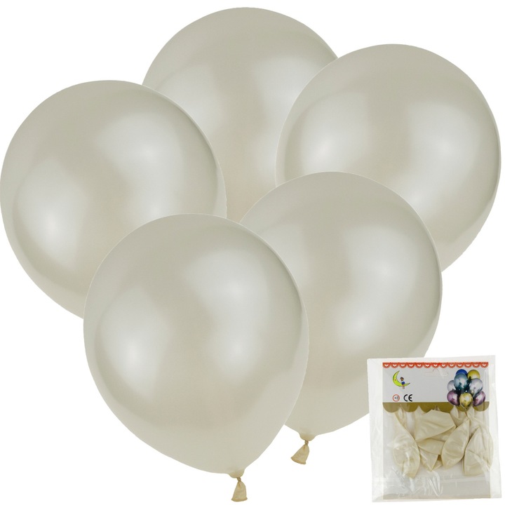 Ecru lufaszett 5 darab, Top Gift, 30cm, gyöngyházfényű króm