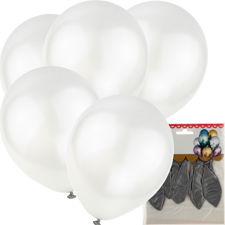 5 db-os szürke króm lufi szett, partikra