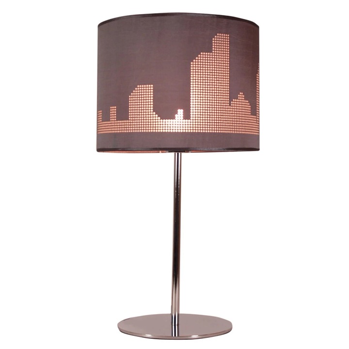 Veioza Candellux MANHATTAN, crom/gri, 53x28cm, 1xE27, fara bec