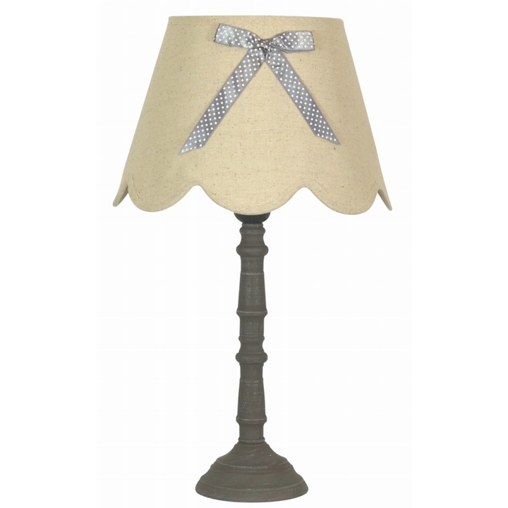Lampa de masa Candellux VIBU, gri, 47x28x28cm, material textil/PCV, baza metalica