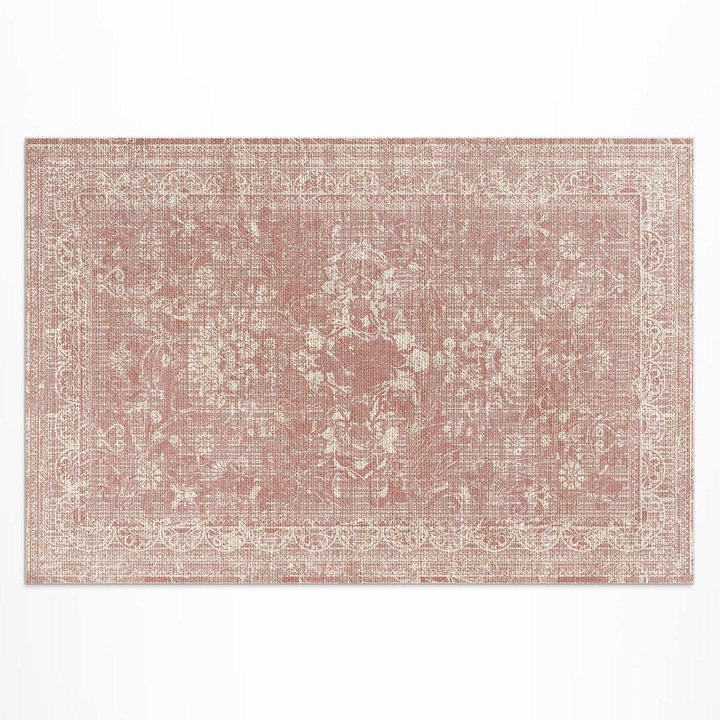 Covor de exterior pentru terasa, Wallfluent, Roz pudrat, Roz, 80x120 cm, 010260370020000032048