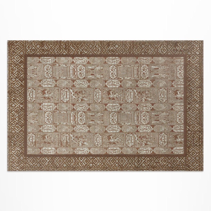 Covor de terasa, Wallfluent, Ornamental, Maro, 120x180 cm, 010260370040000032075