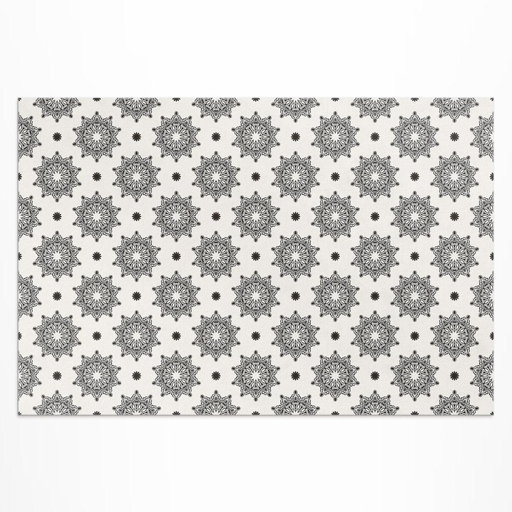 Covor de exterior, Wallfluent, Mandale mici, Gri, 120x180 cm, 010260370040000033464