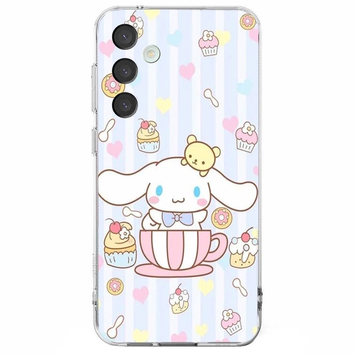 Husa telefon compatibila cu Samsung Galaxy A26, Viceversa, model Cinnamoroll Tea Party Hello Kitty, Silicon, TPU