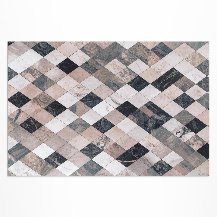 Covor de terasa, Wallfluent, Mozaic de romburi, Bej, 150x225 cm, 010260370060000281977