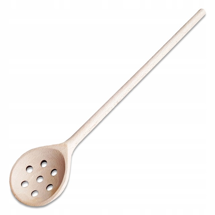 Lingura din lemn de fag, GraweroweLove, 30cm, naturala, cu functie de strecurare, set 1 bucata