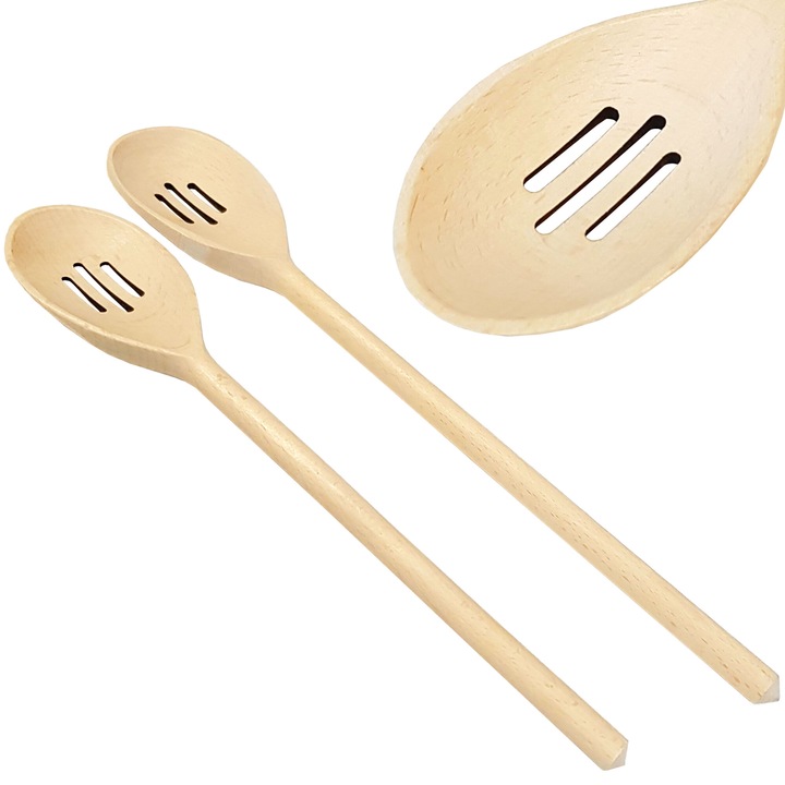 Set linguri din lemn de fag, GraweroweLove, 30x35cm, 5,5x6cm