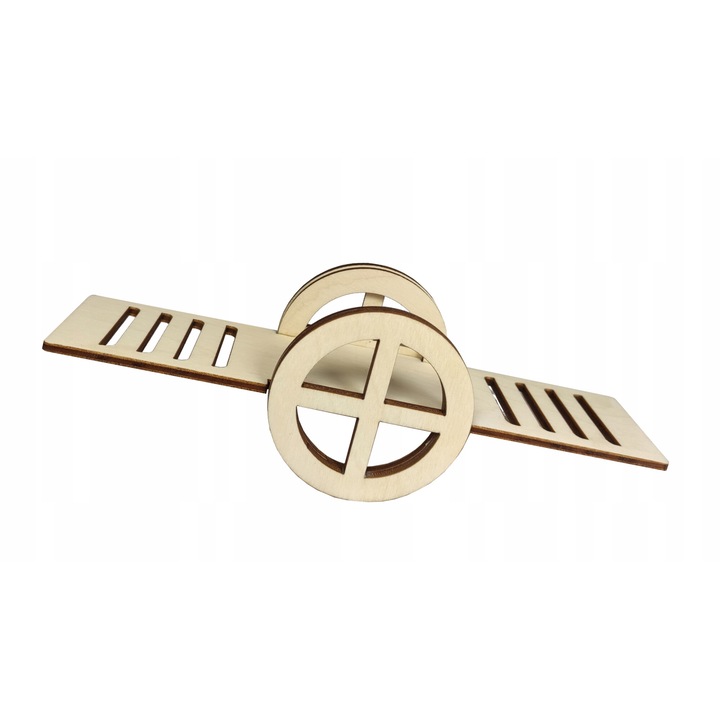 Jucarie de lemn pentru hamster, GraweroweLove, 16x4x4cm, natur