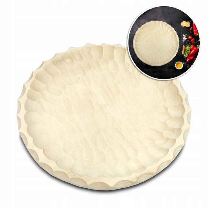 Platou de bucatarie, GraweroweLove, lemn de tei, 25cm, natural