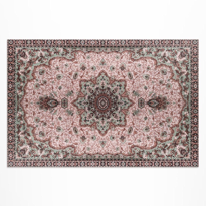 Covor de exterior, Wallfluent, Mandala, Roz, 60x90 cm, 010260370010000033265